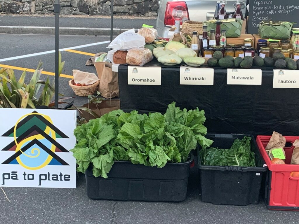 Pā to Plate produce for sale at a market, Northland